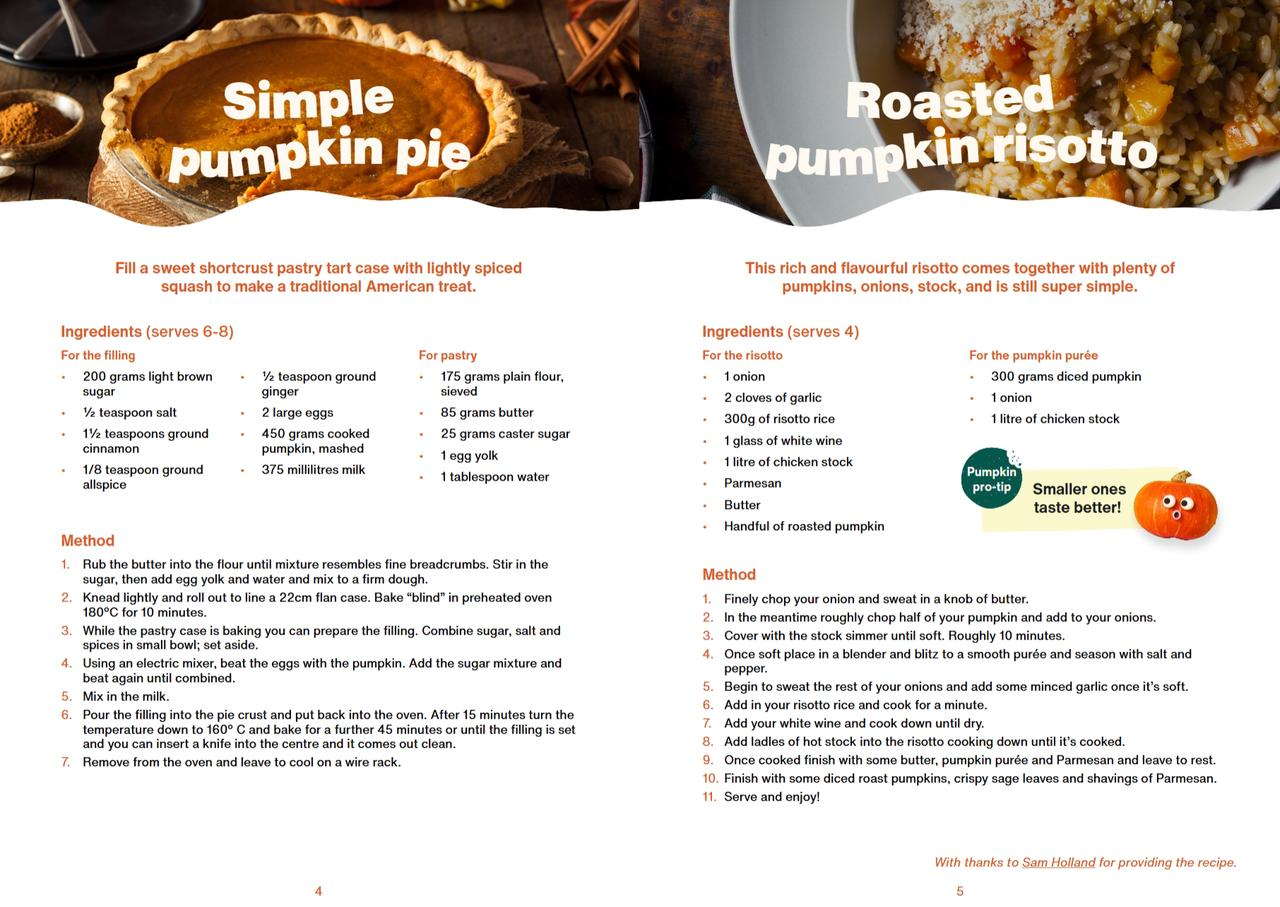 Recipe of pumpkins