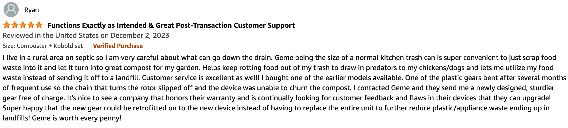 GEME customers review from Jordan